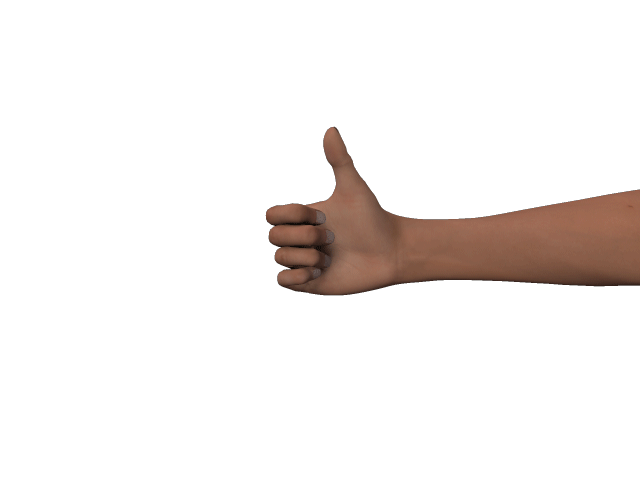 an animation of a hand